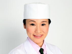 Japanese culinary consultant Maho Kanda in chef uniform